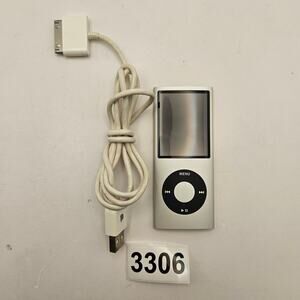 APPLE IPOD NANO 5TH GEN 16GB SILVER A1285 POWERS ON ONLY PLUGGED IN